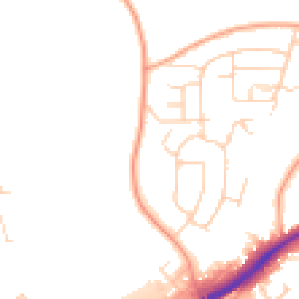 Daytime road noise heatmap for NR4 7LE