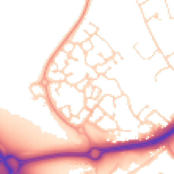 Daytime road noise heatmap for NR4 7LJ