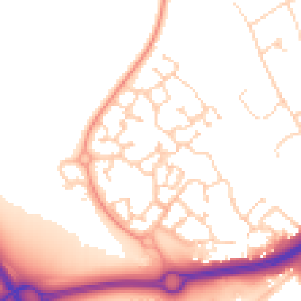 Daytime road noise heatmap for NR4 7PX