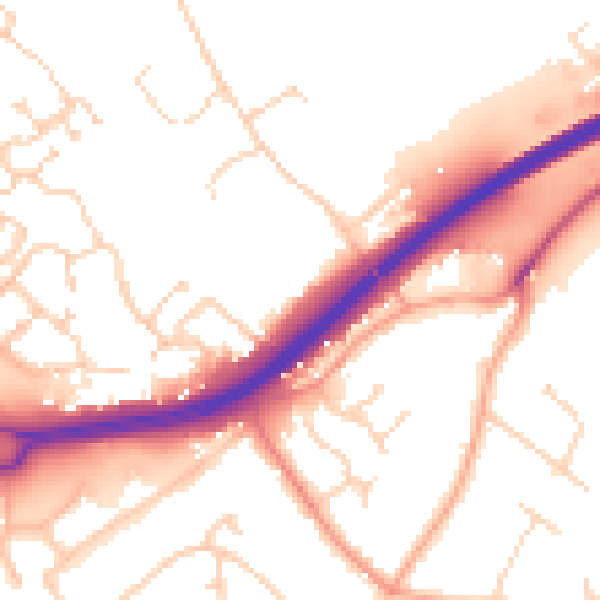 Daytime road noise heatmap for NR4 7RH