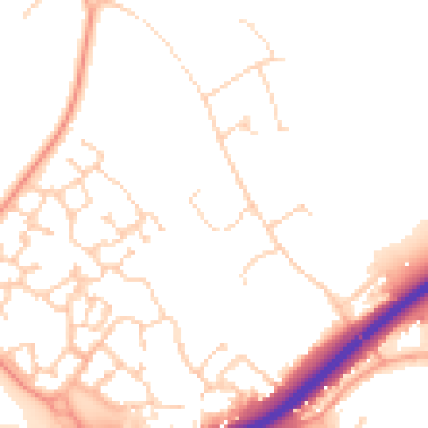 Daytime road noise heatmap for NR4 7RY