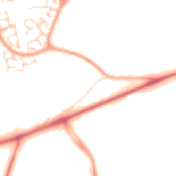 Daytime road noise heatmap for NR4 7TW