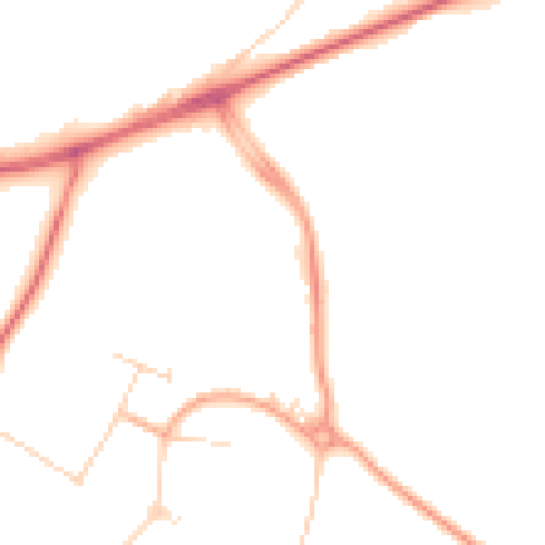 Daytime road noise heatmap for NR4 7UE