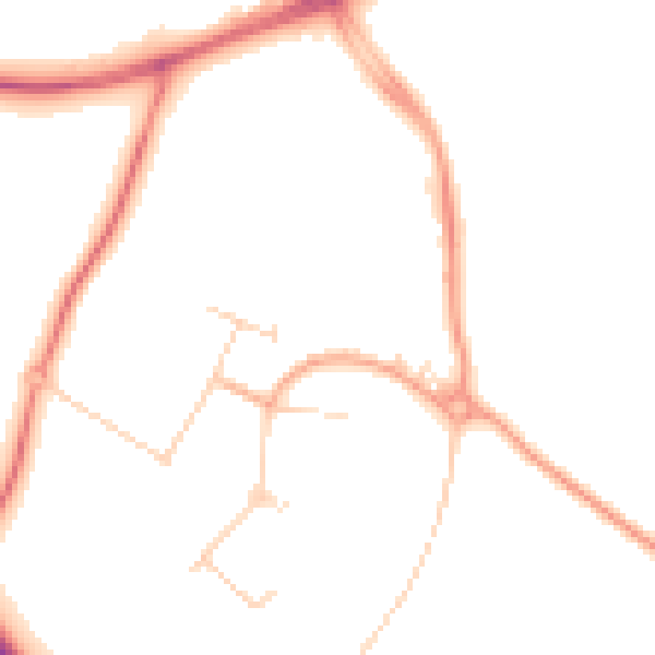 Daytime road noise heatmap for NR4 7UP