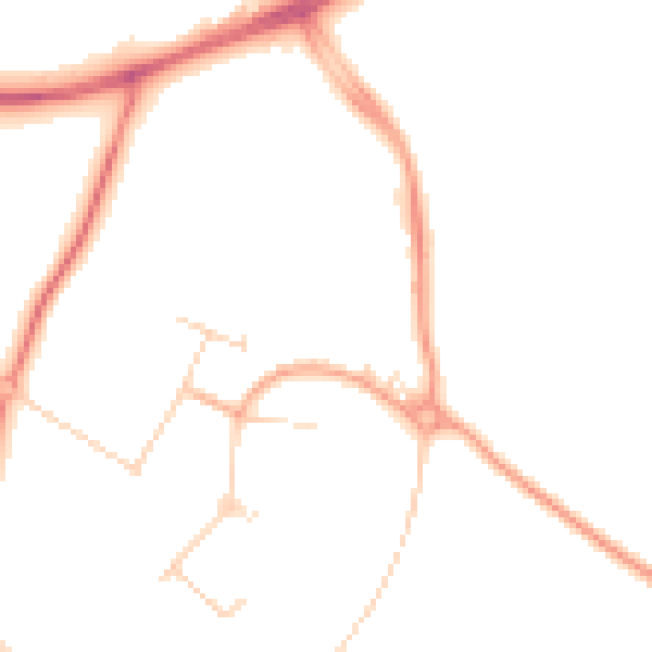 Daytime road noise heatmap for NR4 7UR