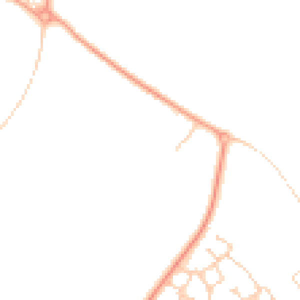 Daytime road noise heatmap for NR4 7WG
