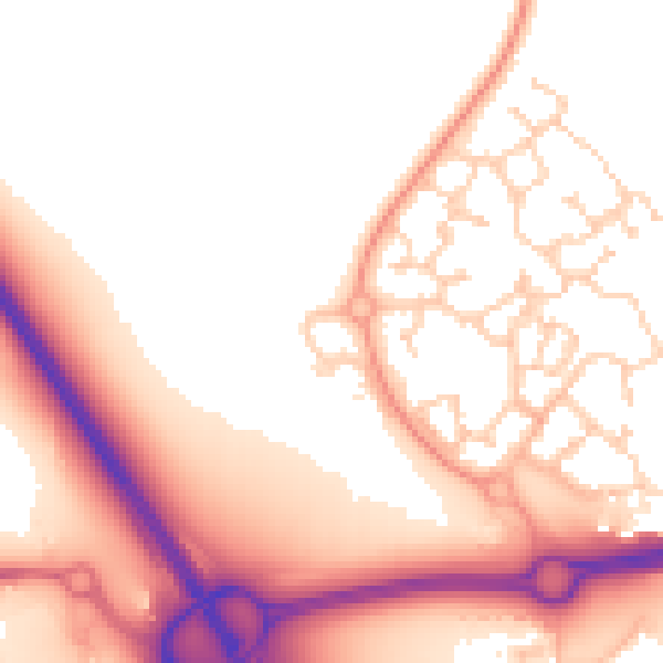 Daytime road noise heatmap for NR4 7WT