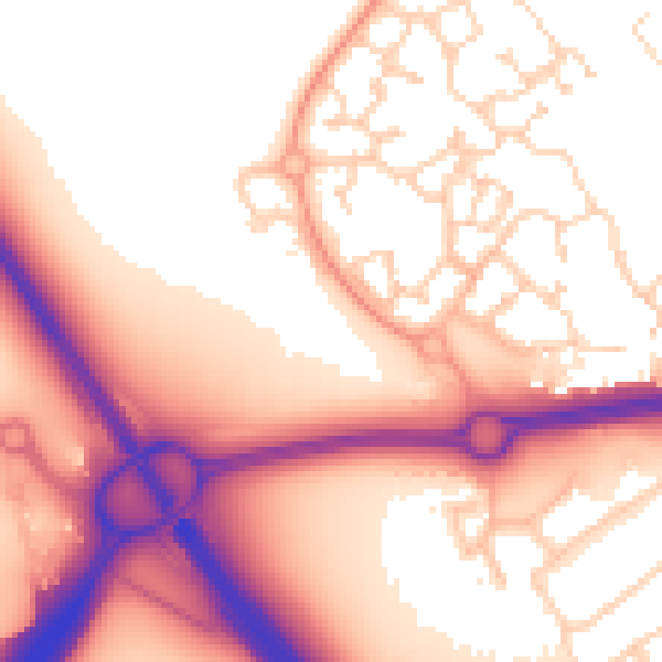 Daytime road noise heatmap for NR4 7WU