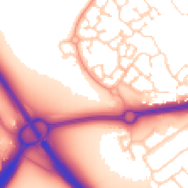 Daytime road noise heatmap for NR4 7XE