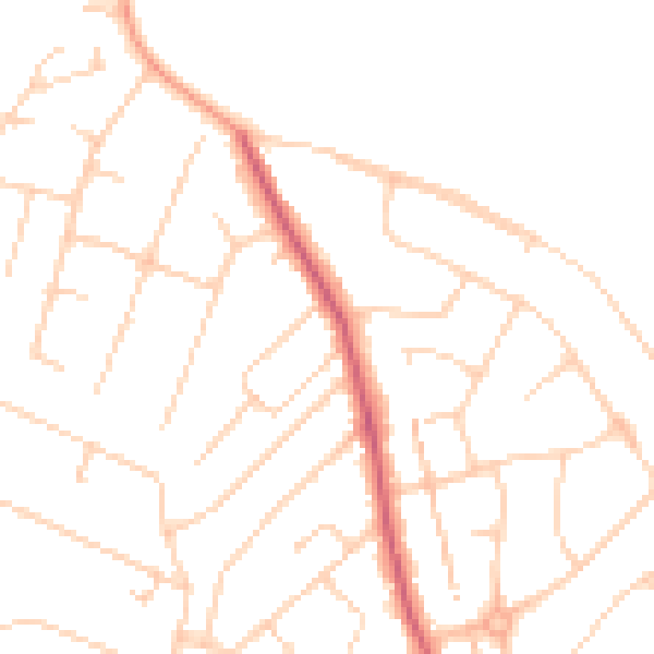 Daytime road noise heatmap for NR5 0AA