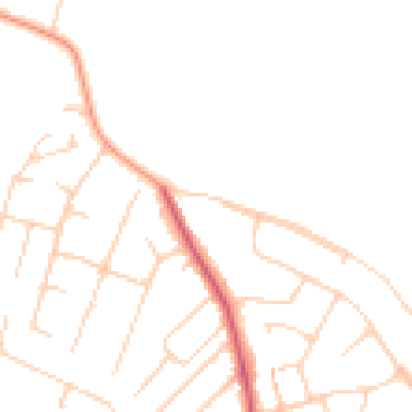 Daytime road noise heatmap for NR5 0AE