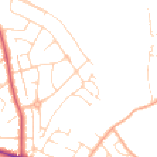 Daytime road noise heatmap for NR5 0AN