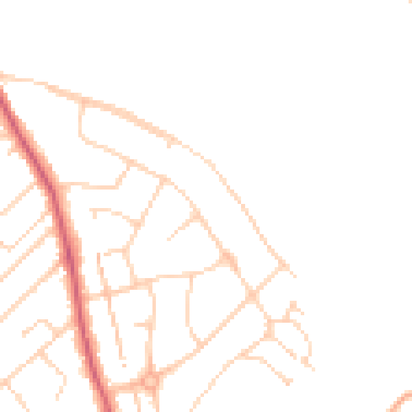Daytime road noise heatmap for NR5 0AP