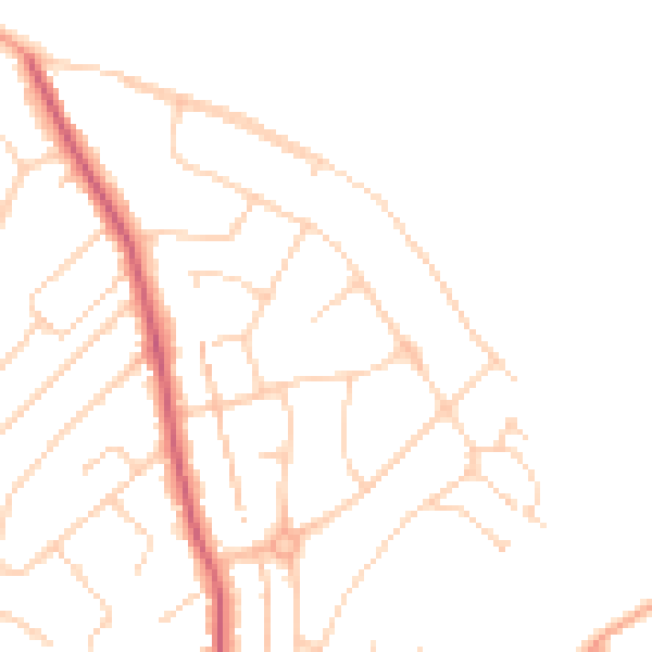 Daytime road noise heatmap for NR5 0AR