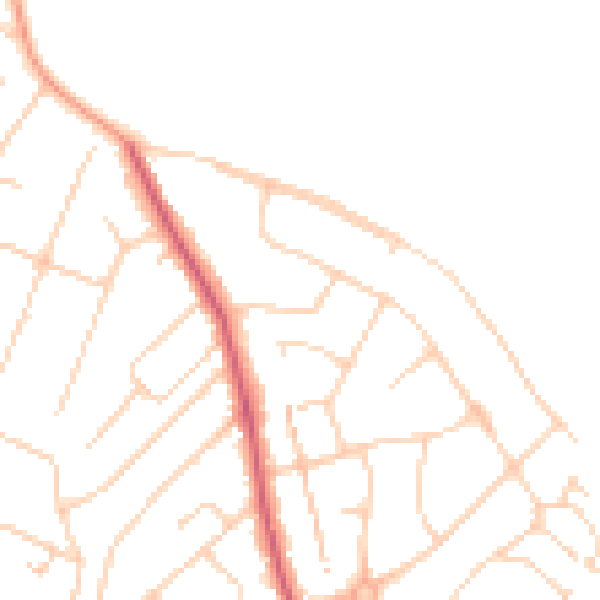 Daytime road noise heatmap for NR5 0AU