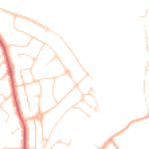 Daytime road noise heatmap for NR5 0AW