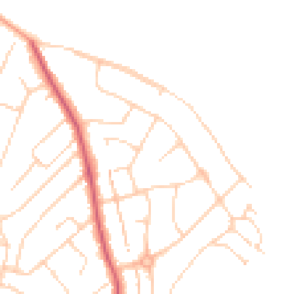 Daytime road noise heatmap for NR5 0AX
