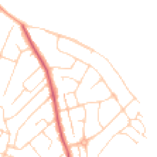 Daytime road noise heatmap for NR5 0AY
