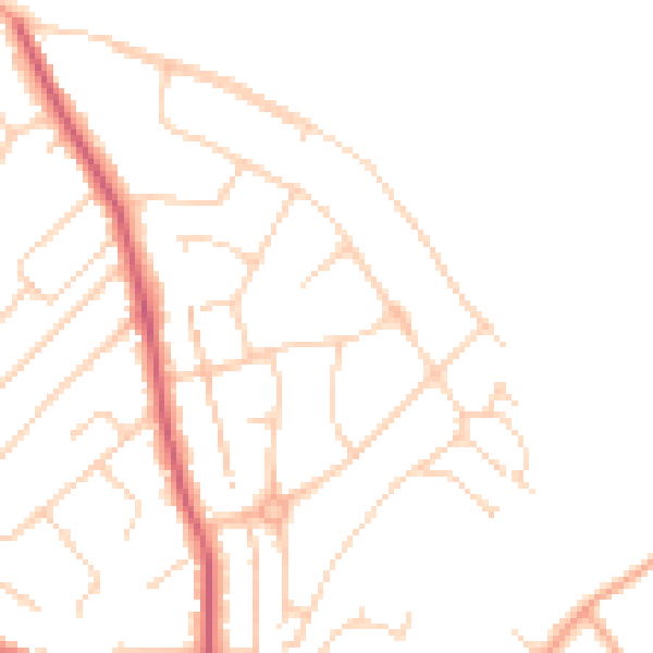 Daytime road noise heatmap for NR5 0BD