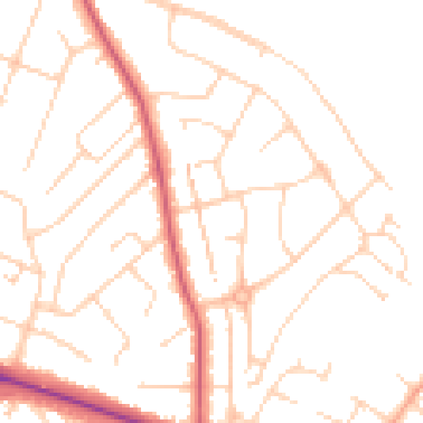 Daytime road noise heatmap for NR5 0BH