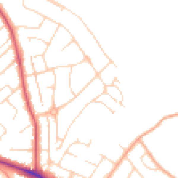 Daytime road noise heatmap for NR5 0DG