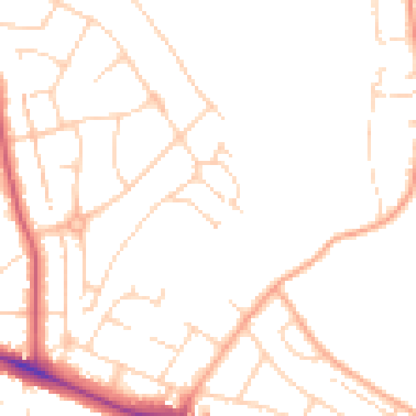 Daytime road noise heatmap for NR5 0DH