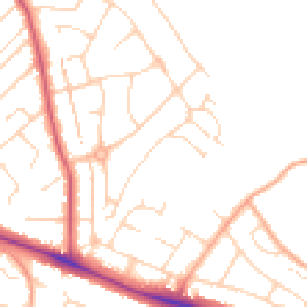 Daytime road noise heatmap for NR5 0DN