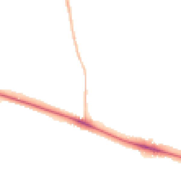 Night-time road noise heatmap for NR5 0EG