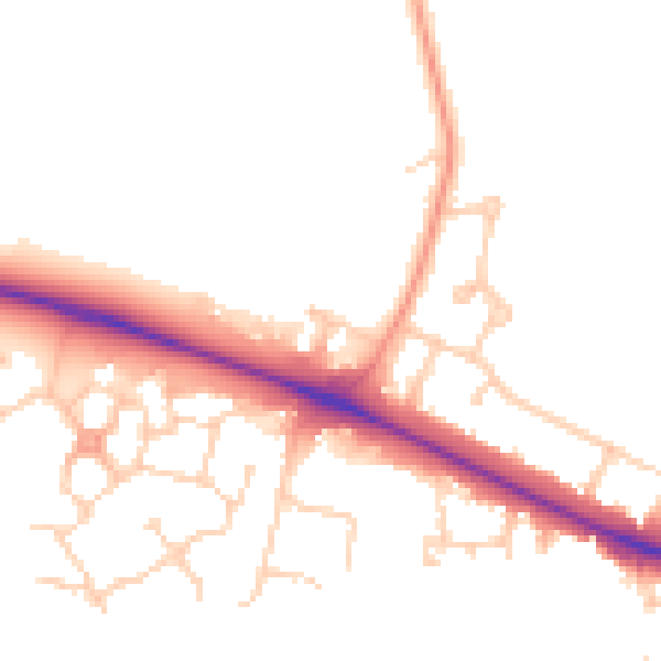 Daytime road noise heatmap for NR5 0GB