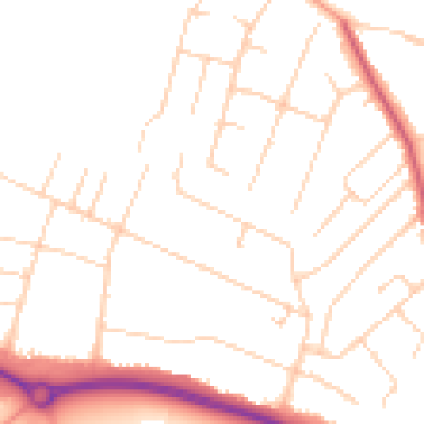 Daytime road noise heatmap for NR5 0HL