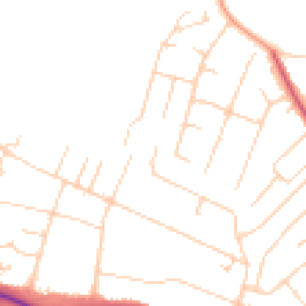 Daytime road noise heatmap for NR5 0HR