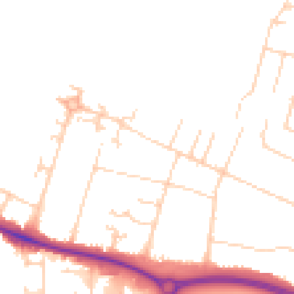 Daytime road noise heatmap for NR5 0HZ
