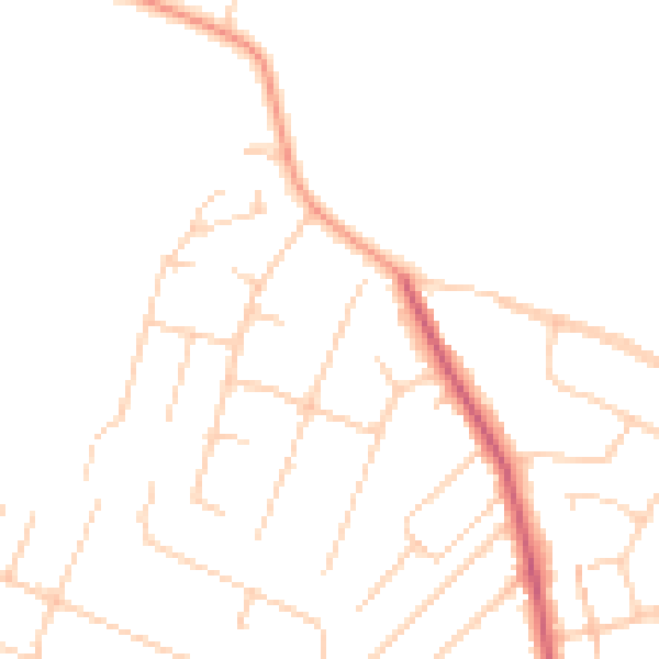 Daytime road noise heatmap for NR5 0LS