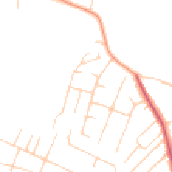 Daytime road noise heatmap for NR5 0LU
