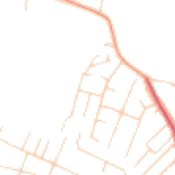 Daytime road noise heatmap for NR5 0LX
