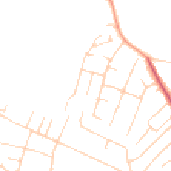 Daytime road noise heatmap for NR5 0NA