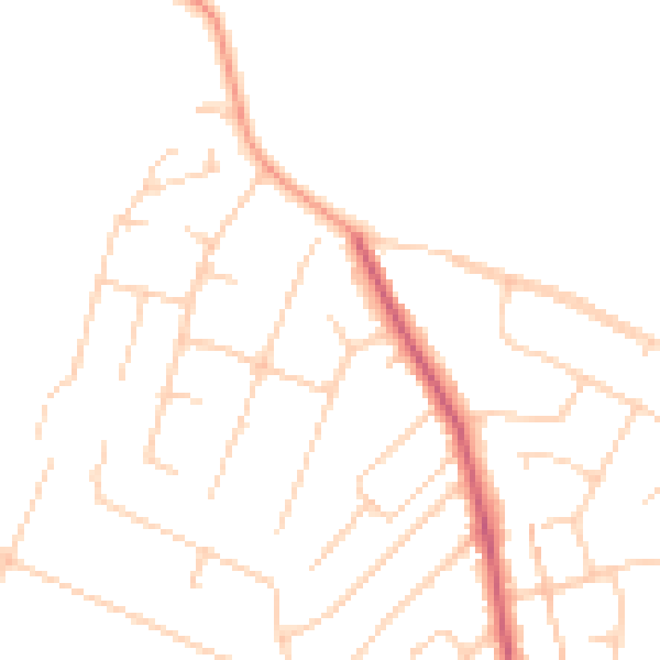 Daytime road noise heatmap for NR5 0NR