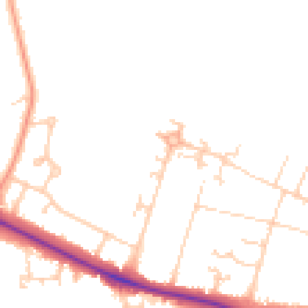 Daytime road noise heatmap for NR5 0PL