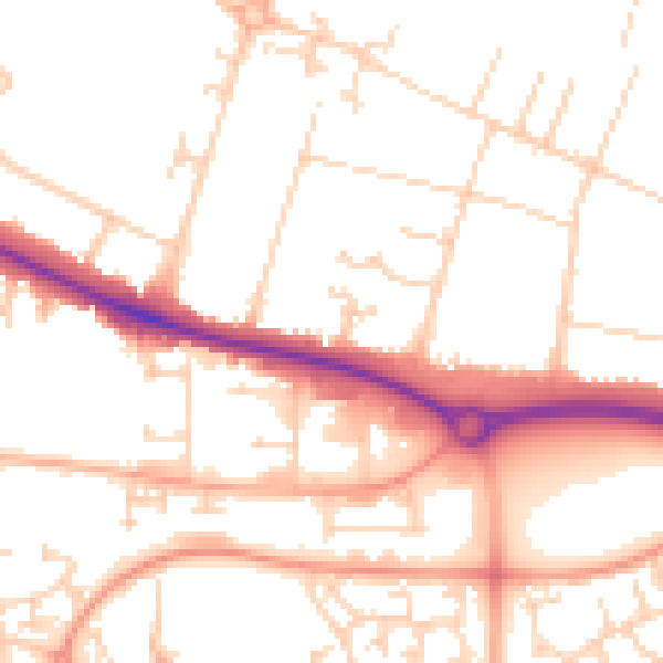 Daytime road noise heatmap for NR5 0QD