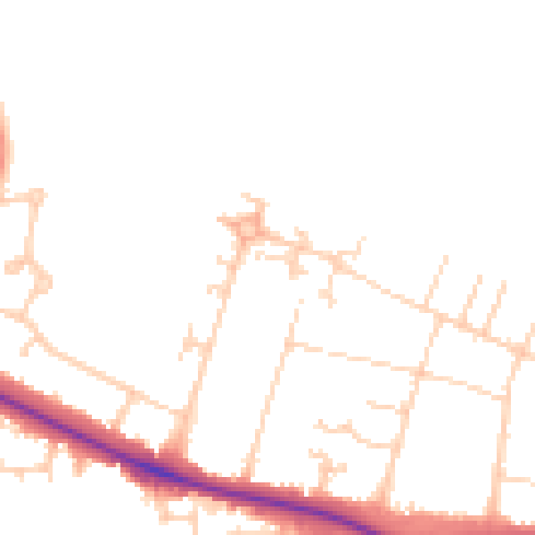Daytime road noise heatmap for NR5 0QW