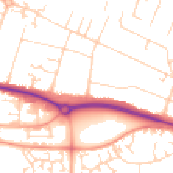 Daytime road noise heatmap for NR5 0RN