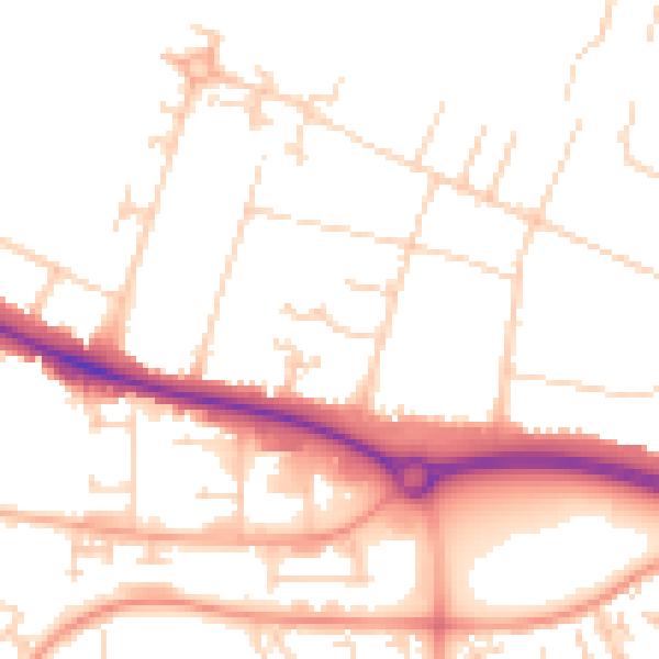 Daytime road noise heatmap for NR5 0RS