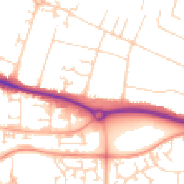 Daytime road noise heatmap for NR5 0RY
