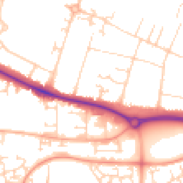 Daytime road noise heatmap for NR5 0SN