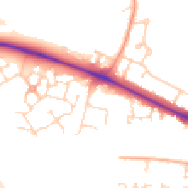 Daytime road noise heatmap for NR5 0TN