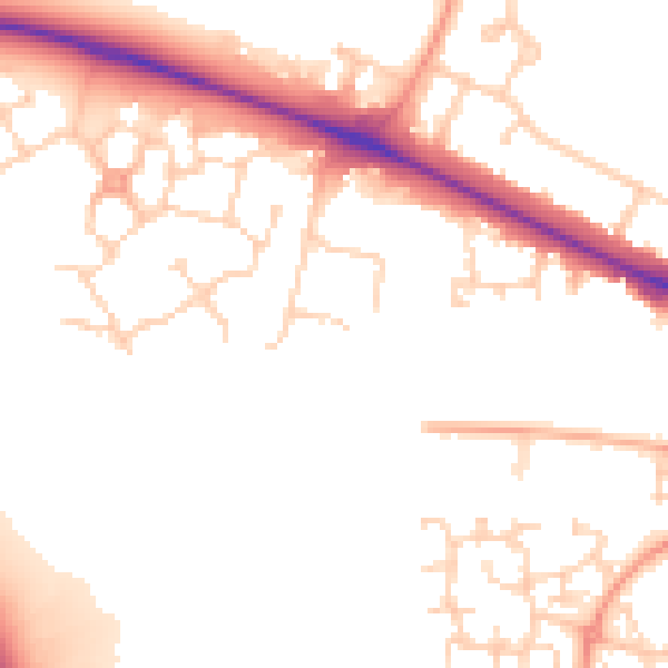 Daytime road noise heatmap for NR5 0UA