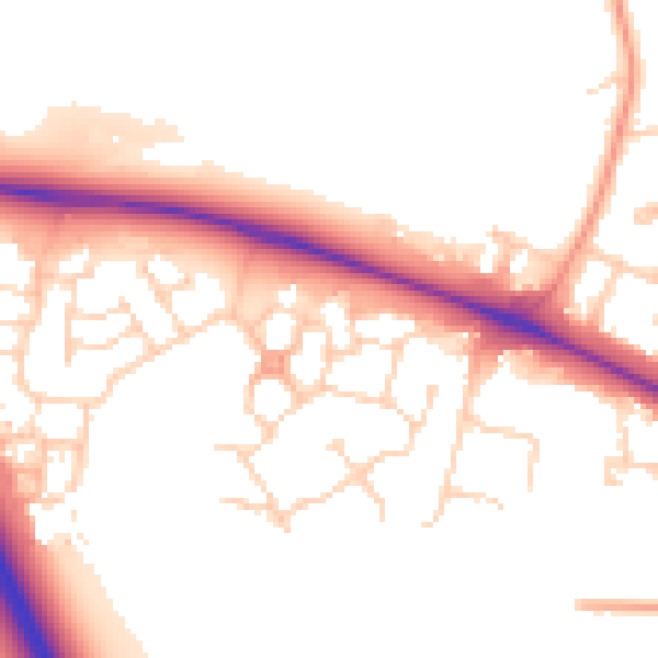 Daytime road noise heatmap for NR5 0UL