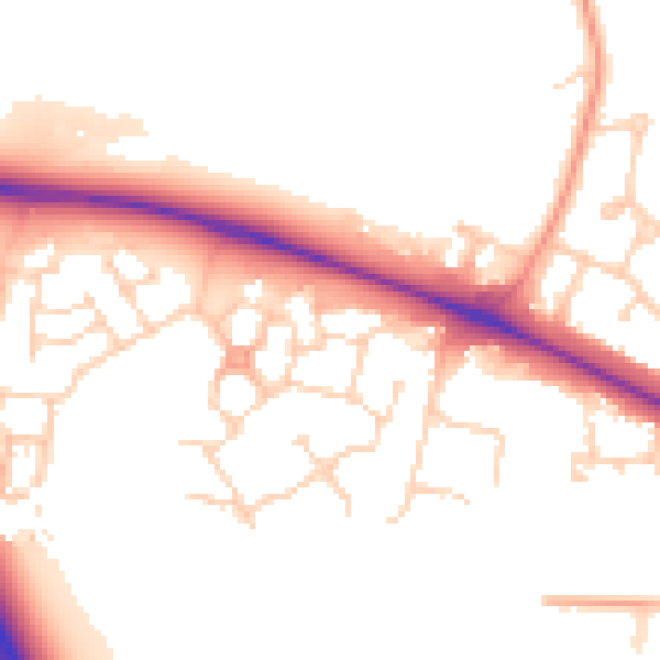 Daytime road noise heatmap for NR5 0UN