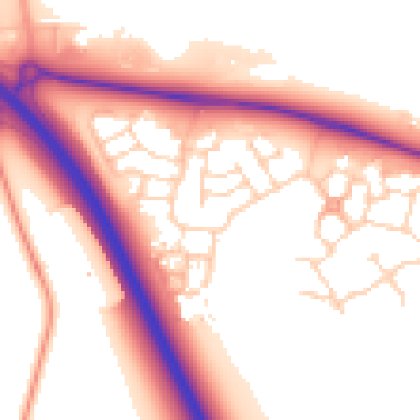 Daytime road noise heatmap for NR5 0UW