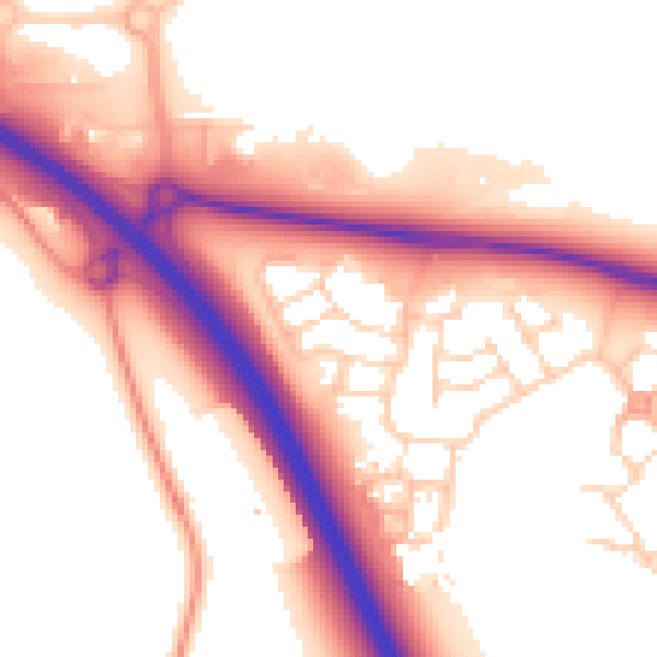 Daytime road noise heatmap for NR5 0UY